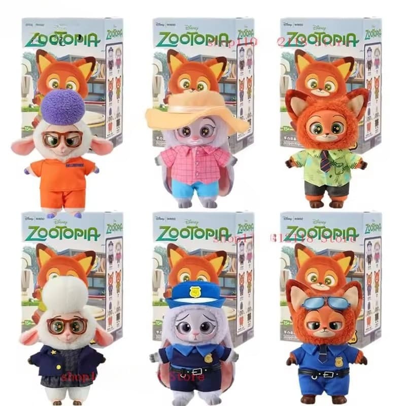 Caixa Cega De Vinil Zootopia-Brinquedos Fofos Com Pingente De Bolsa De Pelúcia De Personagem De Desenho Animado , Presen