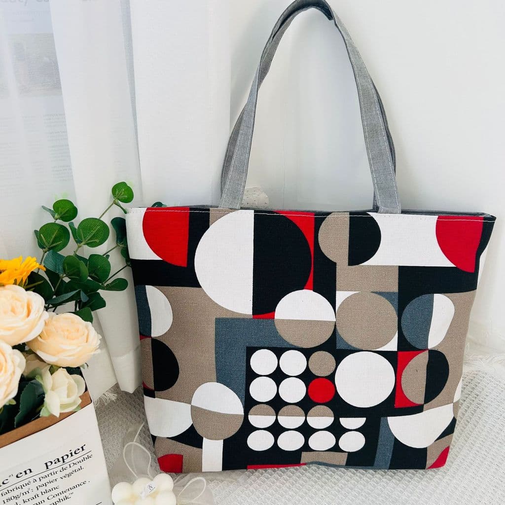Novo estilo impresso bolsa de lona grande capacidade versão coreana sacola literária Floral pano estudante usar saco de