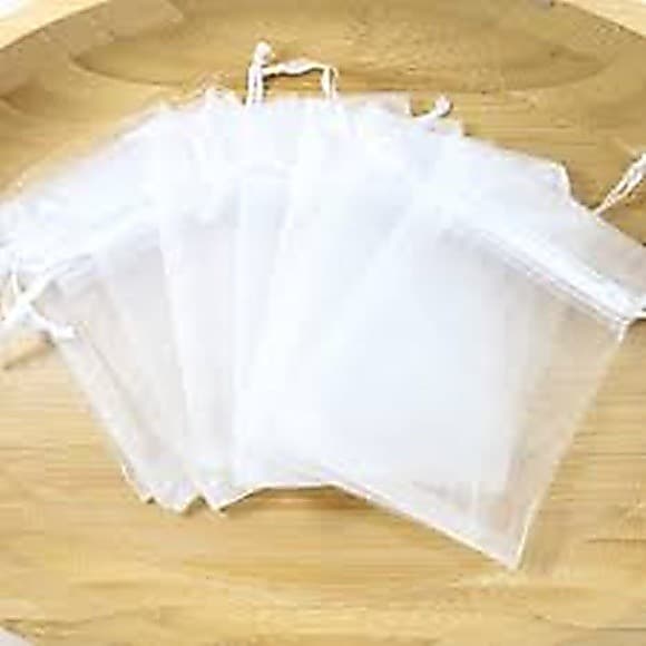 50 saquinhos de organza 9x12 branco