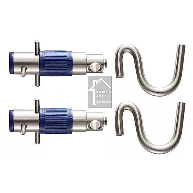 Gancho armador batom inox para atar rede de descanso - Metalvi
