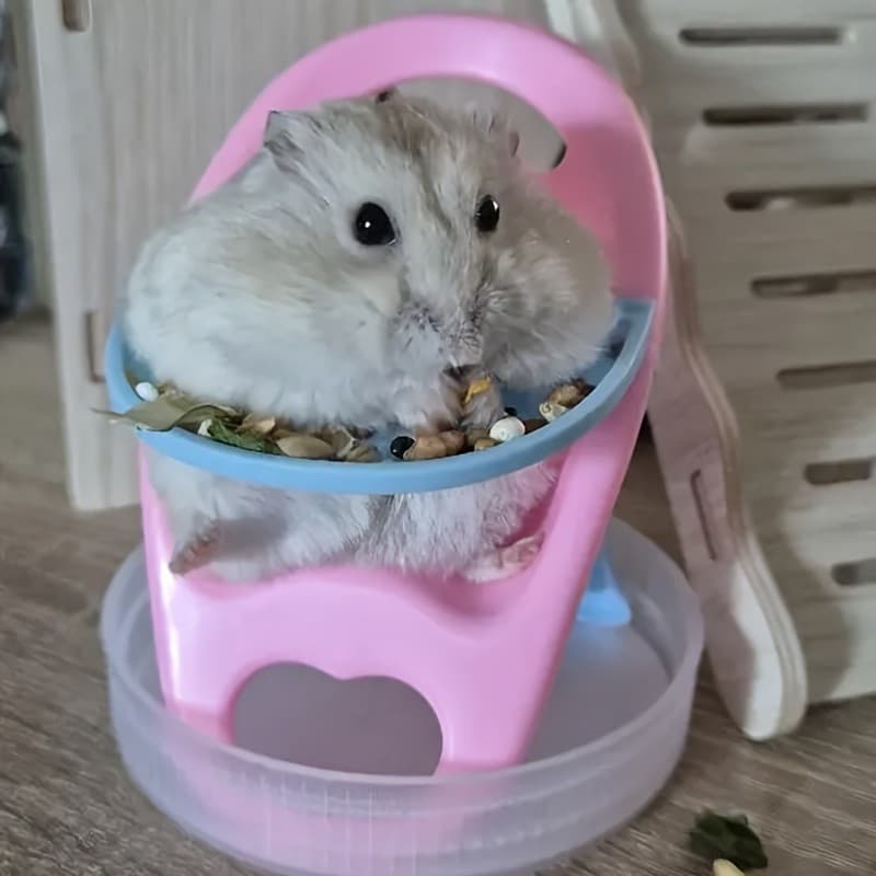 Cadeira De Jantar Pequena Para Hamster De 1 Unidade , Mesa Gnomo De Estimação , Brinquedo De-Cores Sortidas-Animais Pequ