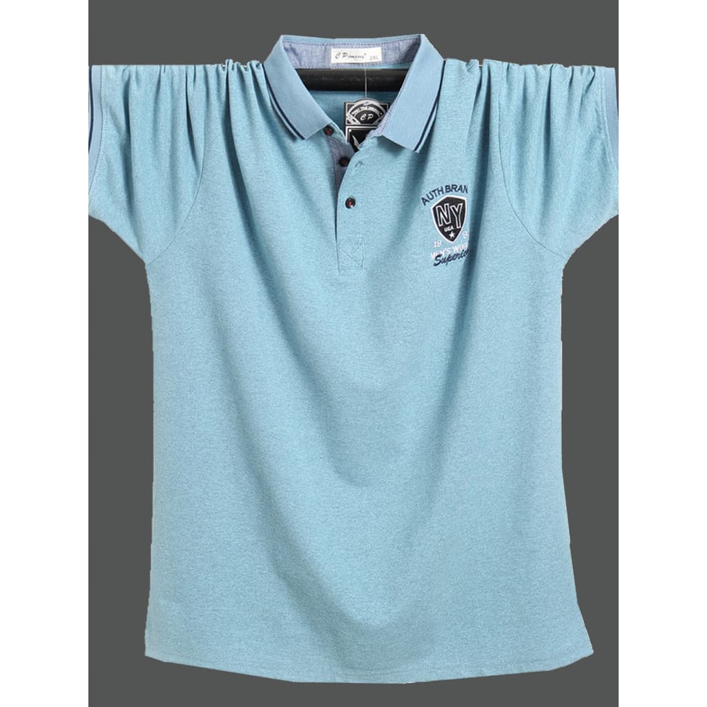 Camisa POLO de manga curta, tamanho Extra grande, algodão puro, roupas masculinas, cara gordo, solto, cara gordo, negóci