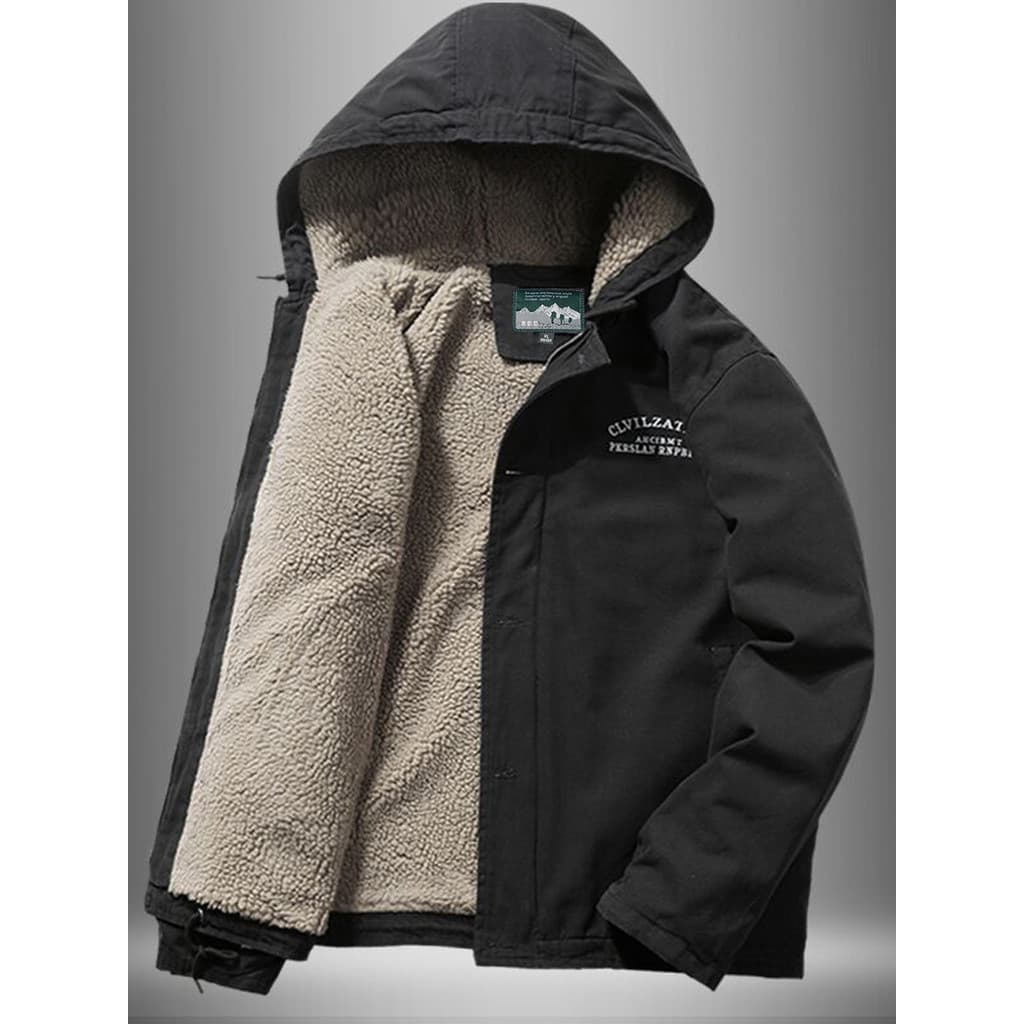 Jaqueta acolchoada masculina 2025 novo estilo forro de lã engrossado roupas de inverno jaqueta acolchoada masculina lã d