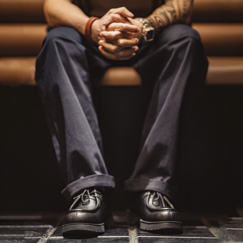 Macacão moderno sapatos masculinos primavera outono novo estilo Commuter britânico Retro Casual preto preguiçoso Derby m