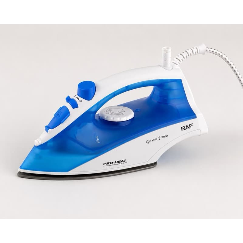 Ferro de Passar a Vapor RAF 1000W Base Cerâmica Vapor Variável Borrifador Roupas Passadeira Cozinha 110V