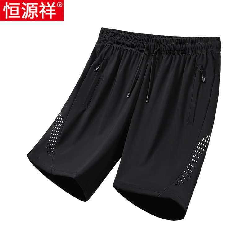 Hengyuanxiang verão novo estilo Shorts calças casuais masculinas soltas em linha reta verão de meia-idade pai idoso calç