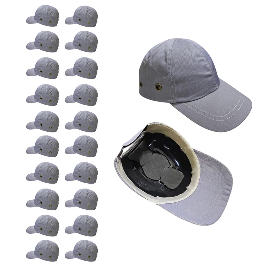 Bone com Capacete EPI Kit 20 Uni Obra Seguranca do Trabalho Casquete Construcao Reparo Oficina Resistente Protecao