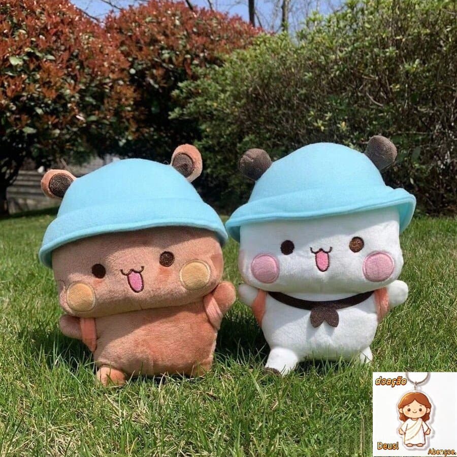 Brinquedo de Pelúcia Macio Bubu e Dudu Panda Almofada de Pelúcia Macia Presente de Aniversário para Crianças