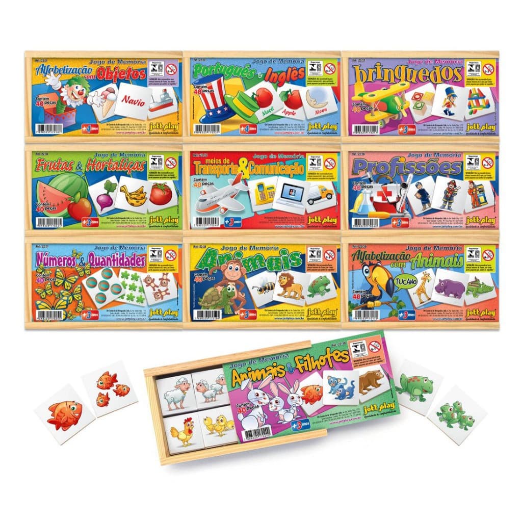 Jogo De Memória Brinquedo Educativo Pedagógico Infantil Criança Divertido Pedagógico