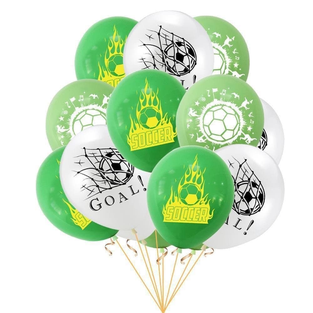 Kit 12 Balões de Látex 12" Tema Futebol | Decoração Festa Aniversário Menino