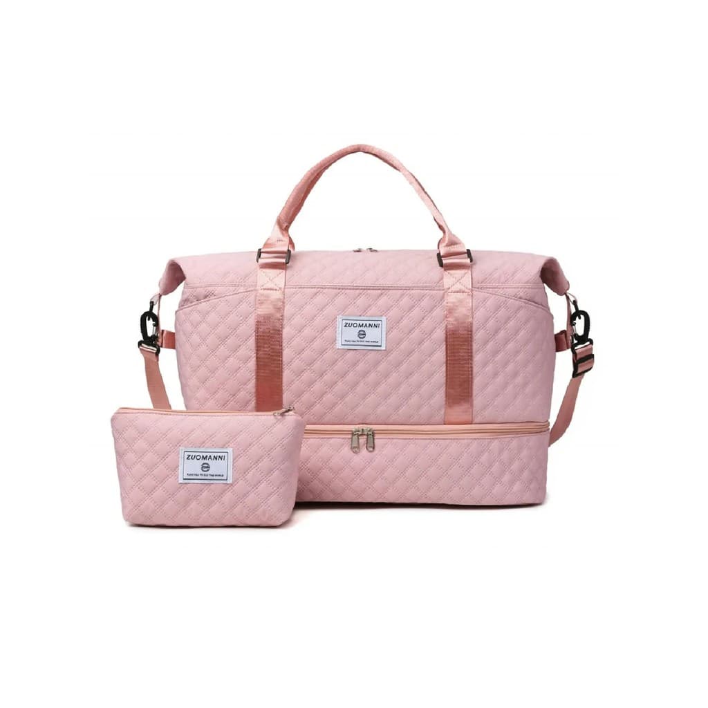 Conjunto de Bolsas de Viagem Multifuncionais de Grande Capacidade, Bolsa de Viagem com Zíper e Padrão de Letras com Comp