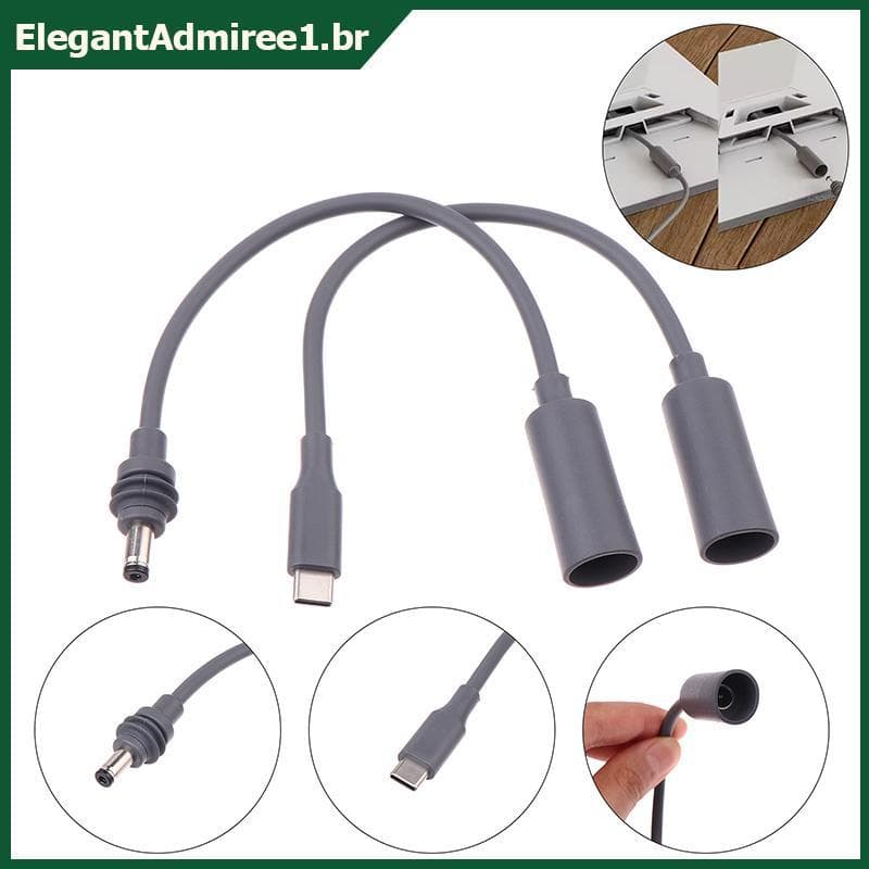 ELEGA Para Mini Tipo-C DC Cabo De Extensão Fêmea Macho Plugue Adaptador Conversor De Energia À Prova D'água