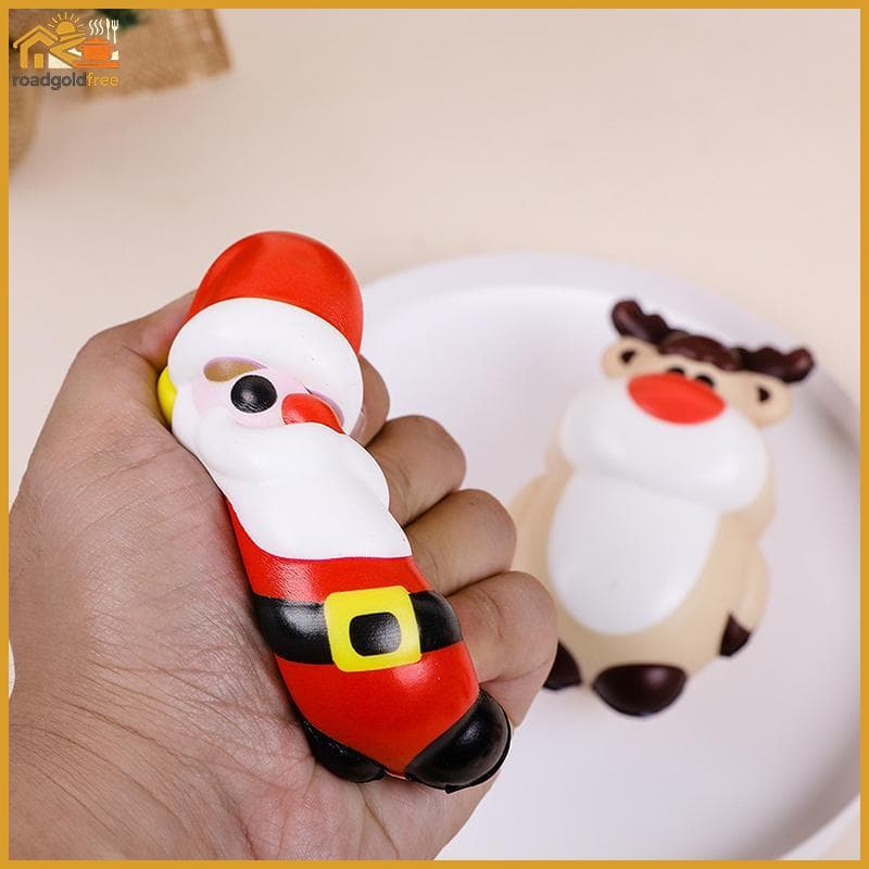 4 Pçs Árvore De Natal Papai Noel Elk Boneco De Neve Squeezy Brinquedo Bonito Dos Desenhos Animados Recuperação Lenta Bri