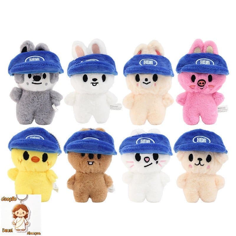 Kpop Idol Stray Kids KARMA SKZOO Chapéu Usando Pingente De Chaveiro De Brinquedo De Pelúcia