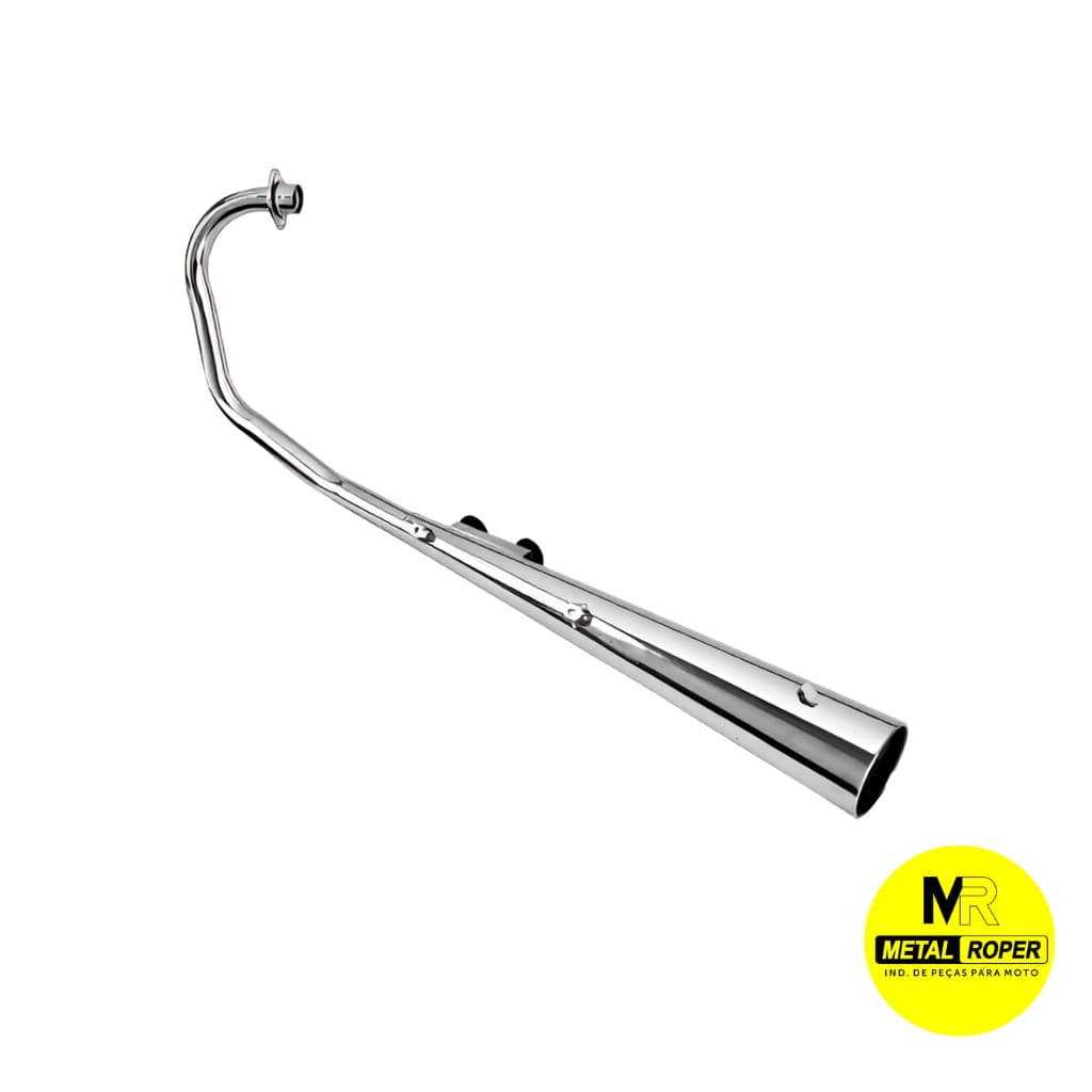 Escapamento EstraladorTitan/Job 150 2004/2008 Ks Es  Com Suporte Protetor Escape Sem Bacalhau