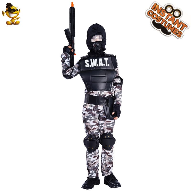 Crianças Halloween menino exército forças especiais traje menino Role-Playing traje