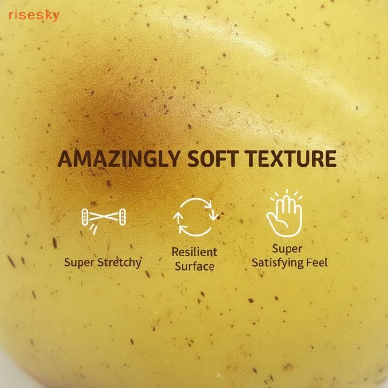 [risesky] Pudim De Batata Macio Espremer Bola De Estresse Realista Ascensão Lenta Brinquedo Sensorial Elástico Para Alív