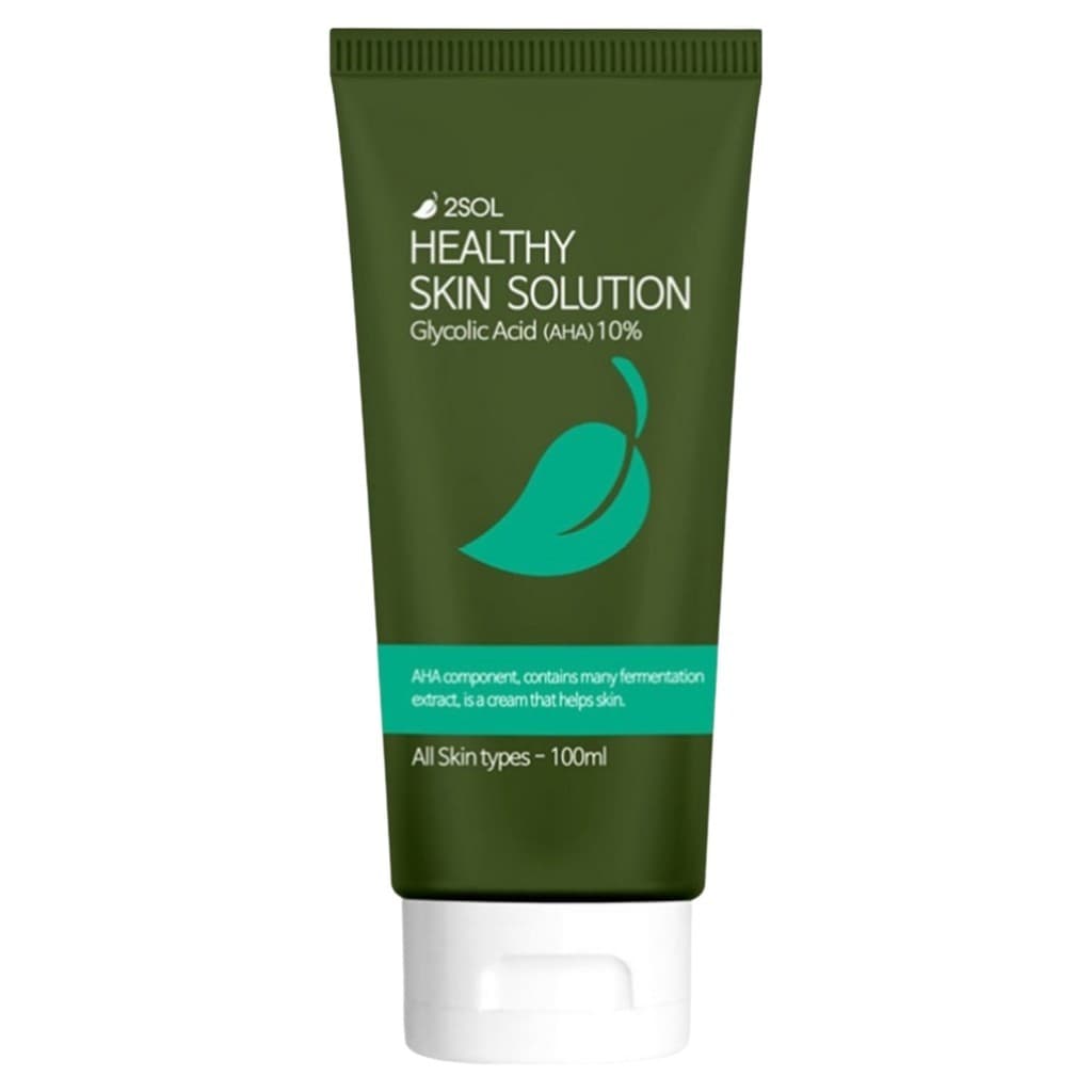 [2sol] Solução Para Pele Saudável Creme AHA , Ácido Glicólico 10 % , 100ml , 1 Unidade/Coreano Da boras royal