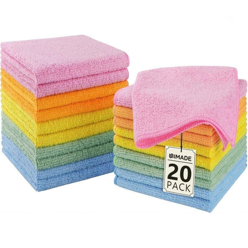 Toalhas de Rosto UNIMADE - Pacote com 20 - Toalhas de Rosto (12" x 12"), Toalhas de Rosto e de Mão Altamente Mac