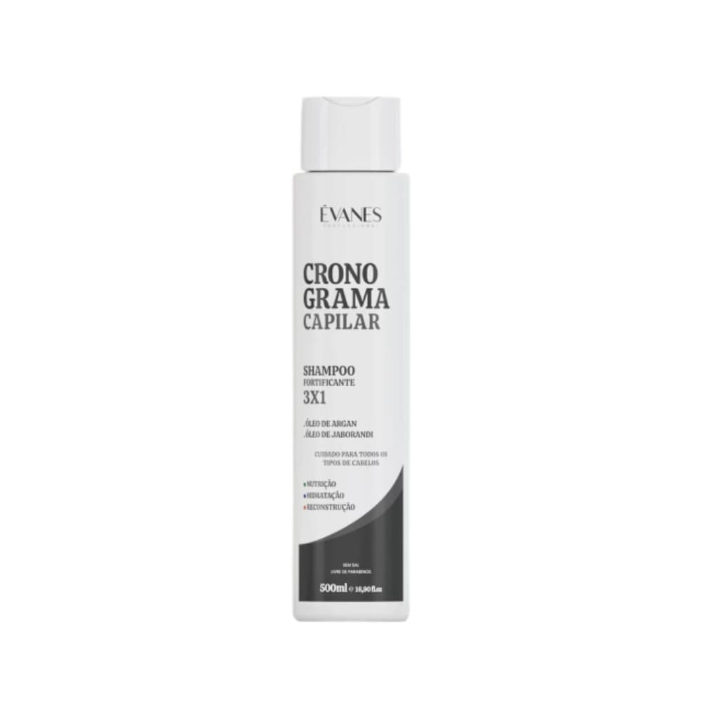 Shampoo Cronograma Capilar 3 em 1 Evanes Professional 500ml