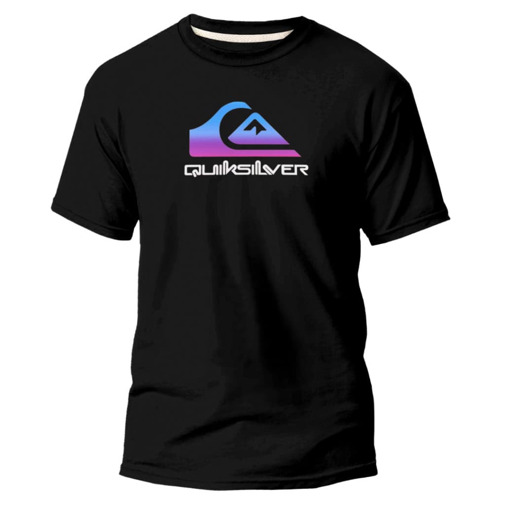 Camiseta Plus Size P ao G5 Masculina Quiksilver Roxo e Azul Camisa 100% Algodão Lançamento