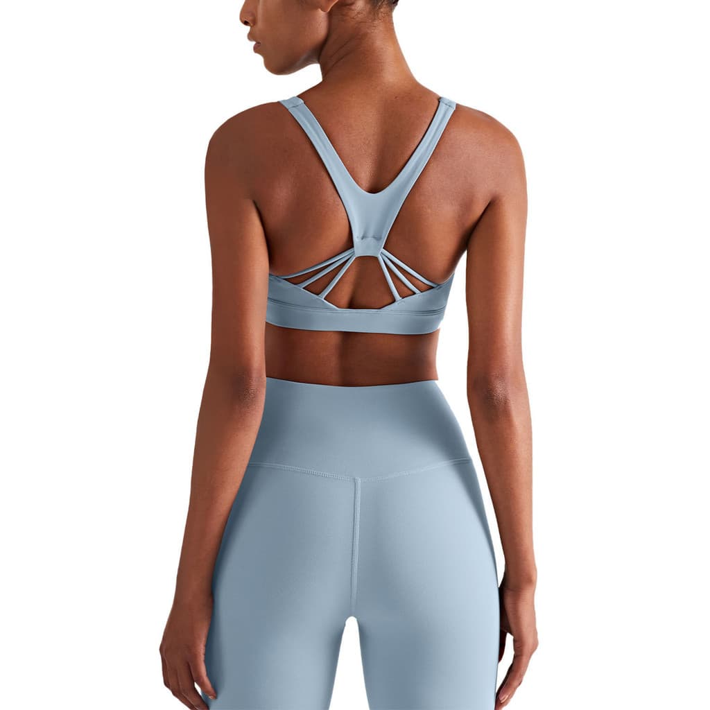 Yoga Fitness sutiã feminino vibração intensiva colete suporte roupa interior esportiva ao ar livre
