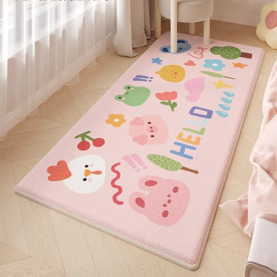 [Novo produto] Cobertor de cabeceira para quarto Tapete de quarto estilo americano Tapete longo de cabeceira leve e luxu