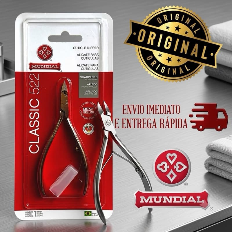 Alicate Mundial Para Cutícula Afiado Classic 522