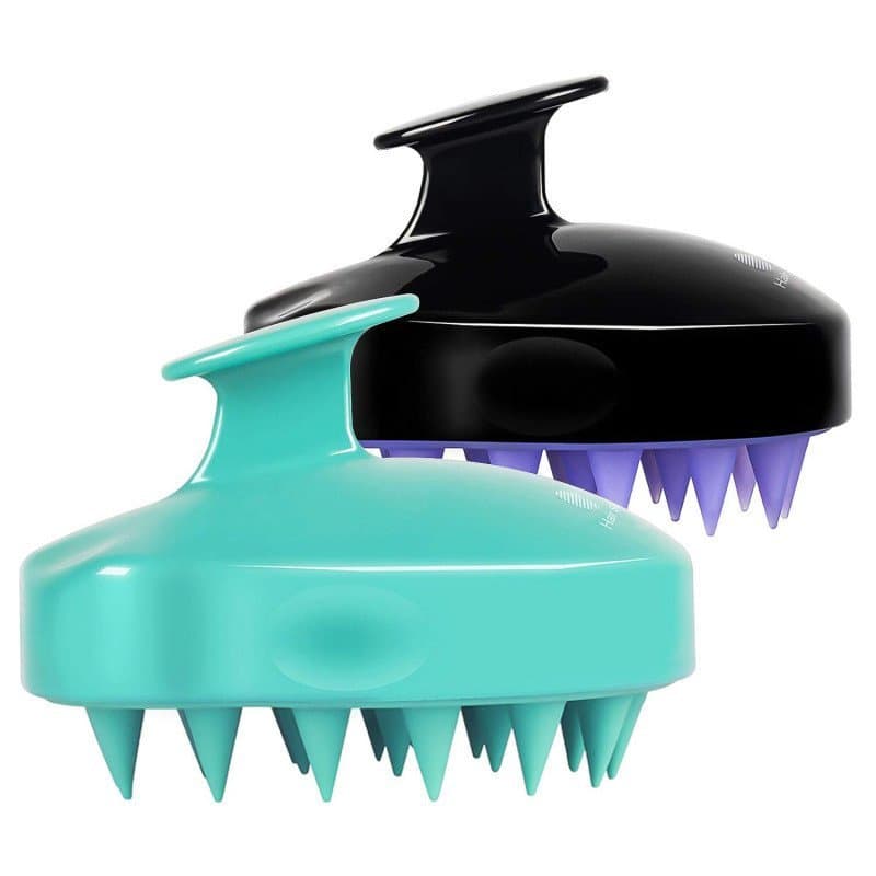 Escova de Massagem para Couro Cabeludo HEETAHair, 2 Peças, Cerdas Macias para Remover Caspa, Escova de Limpeza Capilar à