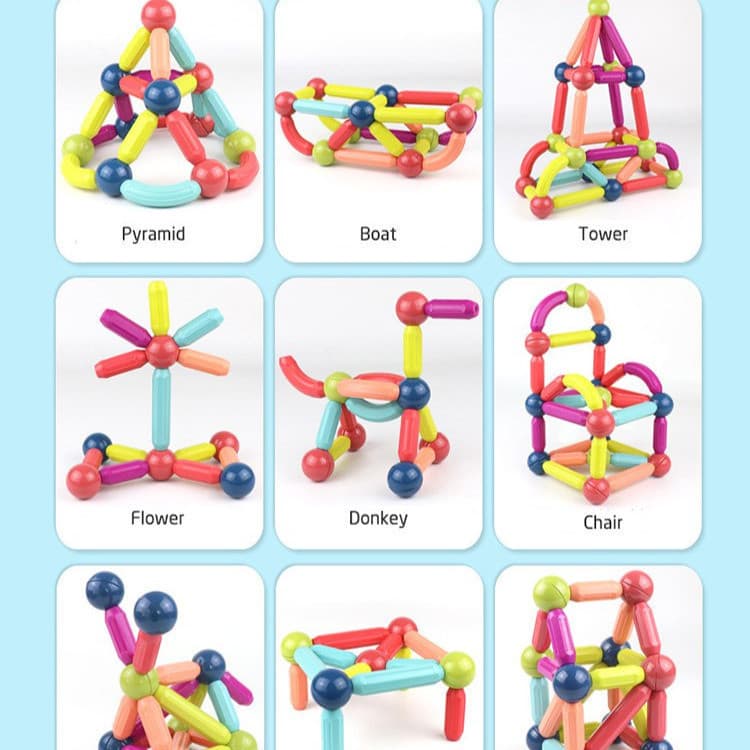 [Estimula a Criatividade] [Para Meninos e Meninas] Brinquedos Magnéticos/Educação Infantil/Desenvolvimento Cerebral