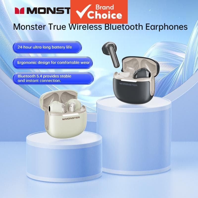 Monster GT15 Fones De Ouvido Sem Fio Bluetooth TWS Intra-Auriculares Com Redução De Ruído HiFi Estéreo De Longa Espera À