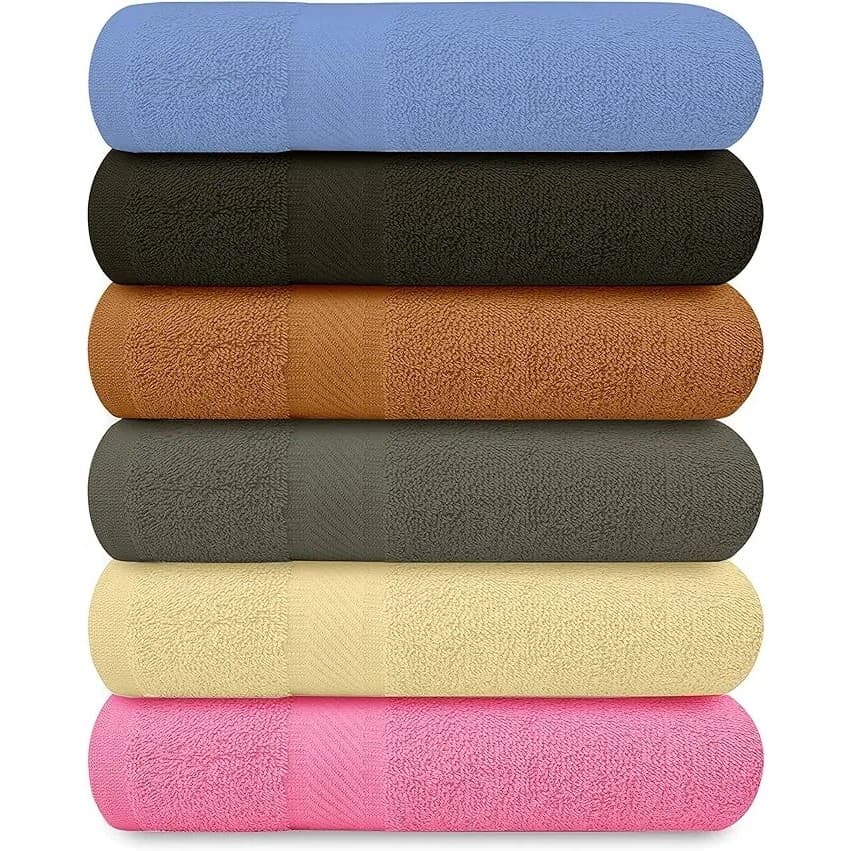 QUBALINENZ100 % Toalhas De Banho De Algodão-27x54 Polegadas-6packtoalheiros-Leve , Finoqualidadeultraabsorventetoalhas P