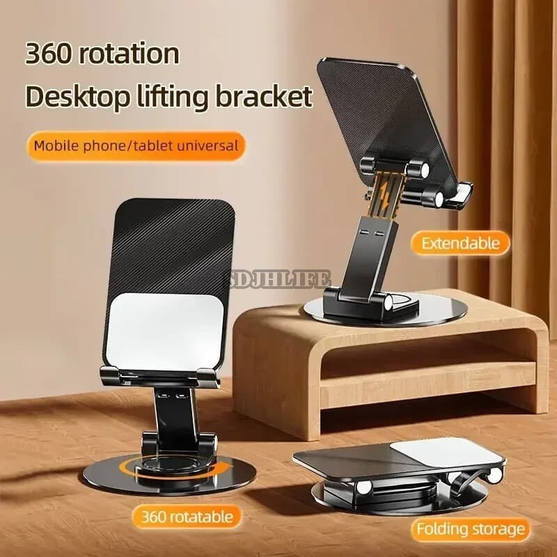 360 ° Suporte Giratório De Alumínio Para Telefone-De Mesa Dobrável Transmissão Ao Vivo