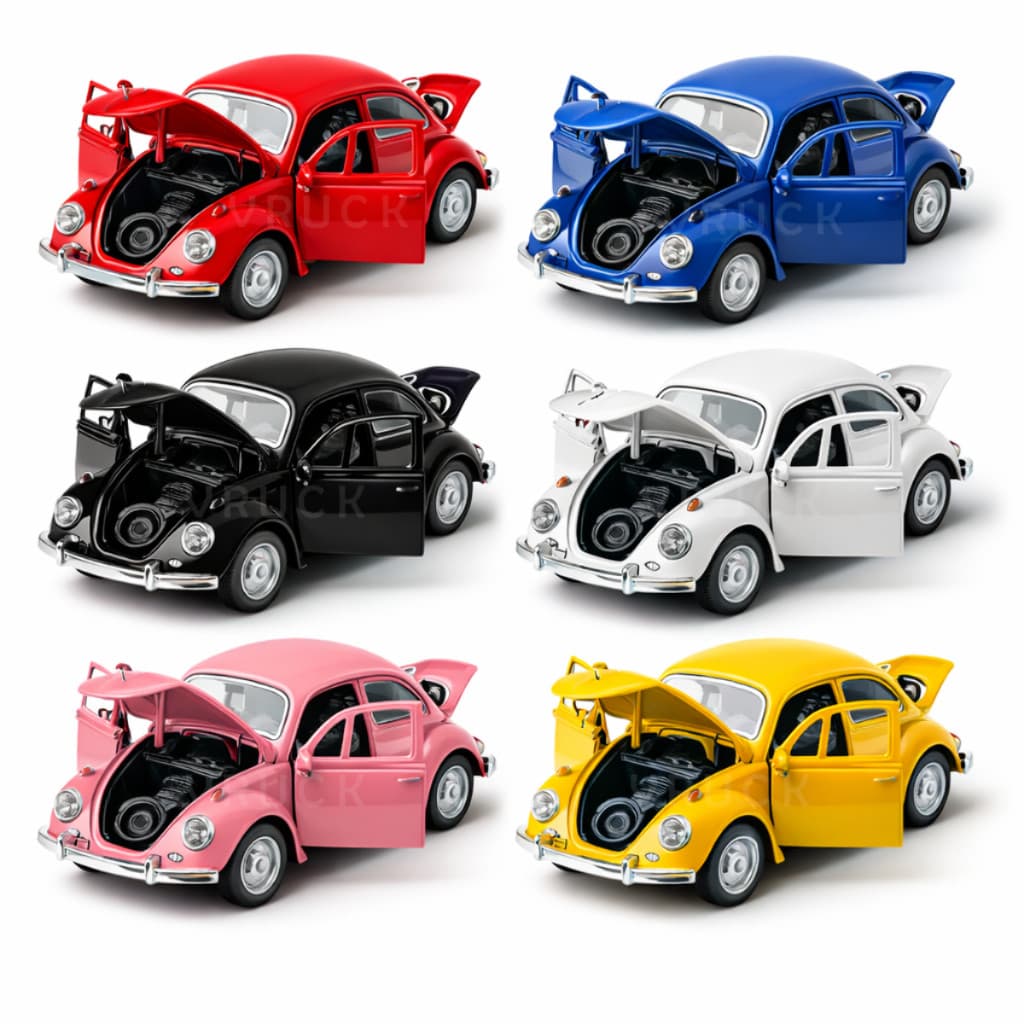 Fusca Miniatura Carrinho Carro Metal Abre Porta 1:32 Escala Fricção Brinquedo