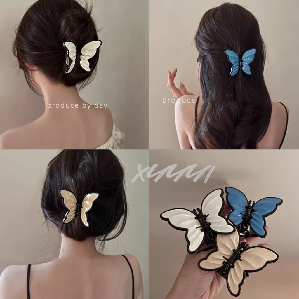 Grampo de cabelo borboleta Grab clip doce grampo de cabelo High-End nicho Design Hairpin elegante tubarão clipe