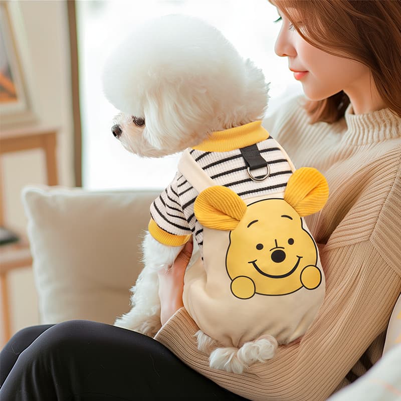 Roupas para cães primavera roupas estilo fino tração macacão de quatro patas Pet Teddy Bichon Anti-lint roupas para cães