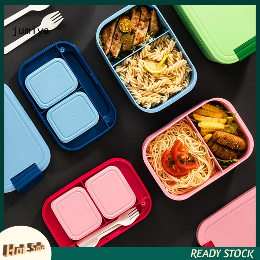 Leakproof Lunch Box for Adults Stackable Food Container with Dividers Leak-proof Double Layer Sauce Tableware Microwave