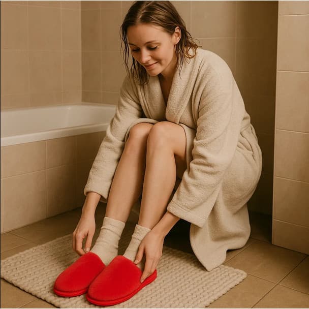 Pantufa Pelúcia Bota Chinelo Inverno Aquecedor Pés Macia Antiderrapante Confortável Quentinha