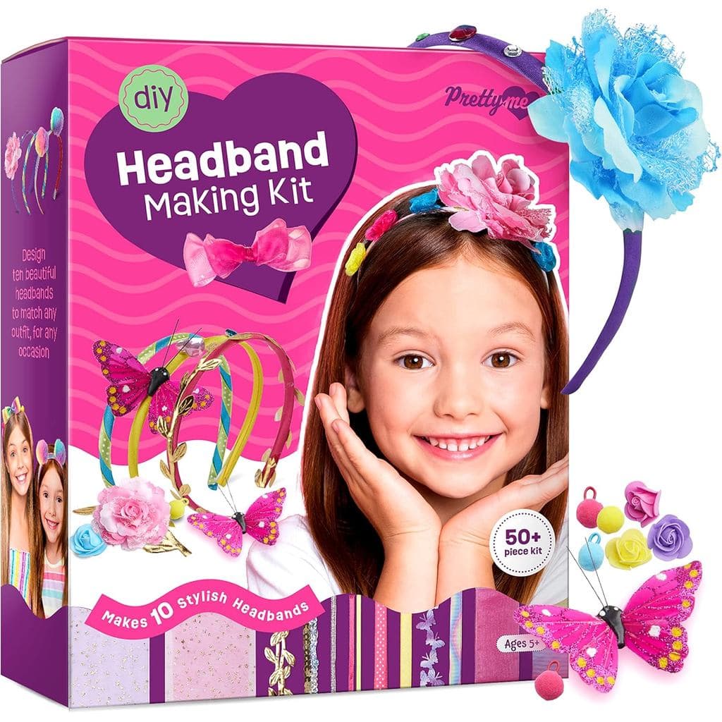 Kit de Fabricação de Tiara Pretty Me para Meninas - Presente de Artesanato para a Páscoa - Faça Suas Próprias Tiaras da