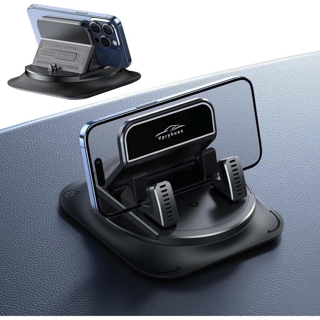 Suporte de celular para painel de carro com rotação de 360 graus, adequado para automóveis, com aderência antiderrapante