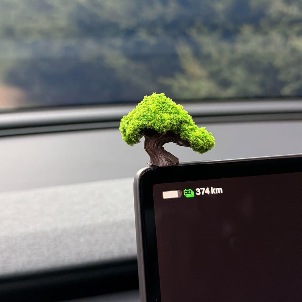 Enfeites de carro de árvore da fortuna, decoração de Console central de carro, Micro simulação criativa Interior musgo d
