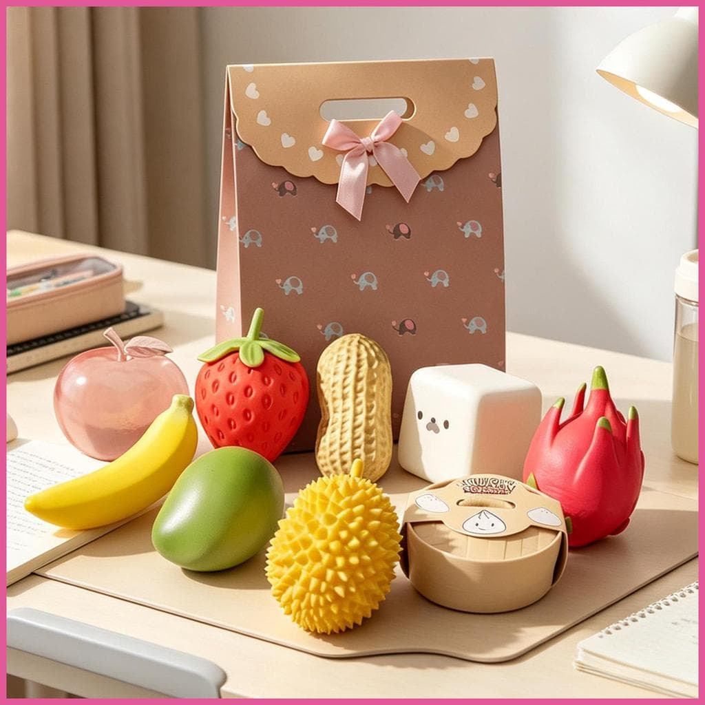 Brinquedo De Apertar 9 Pacotes Em Forma De Comida Realista Lento Subindo Sensorial Espremível Para Viagens Casa Escola E