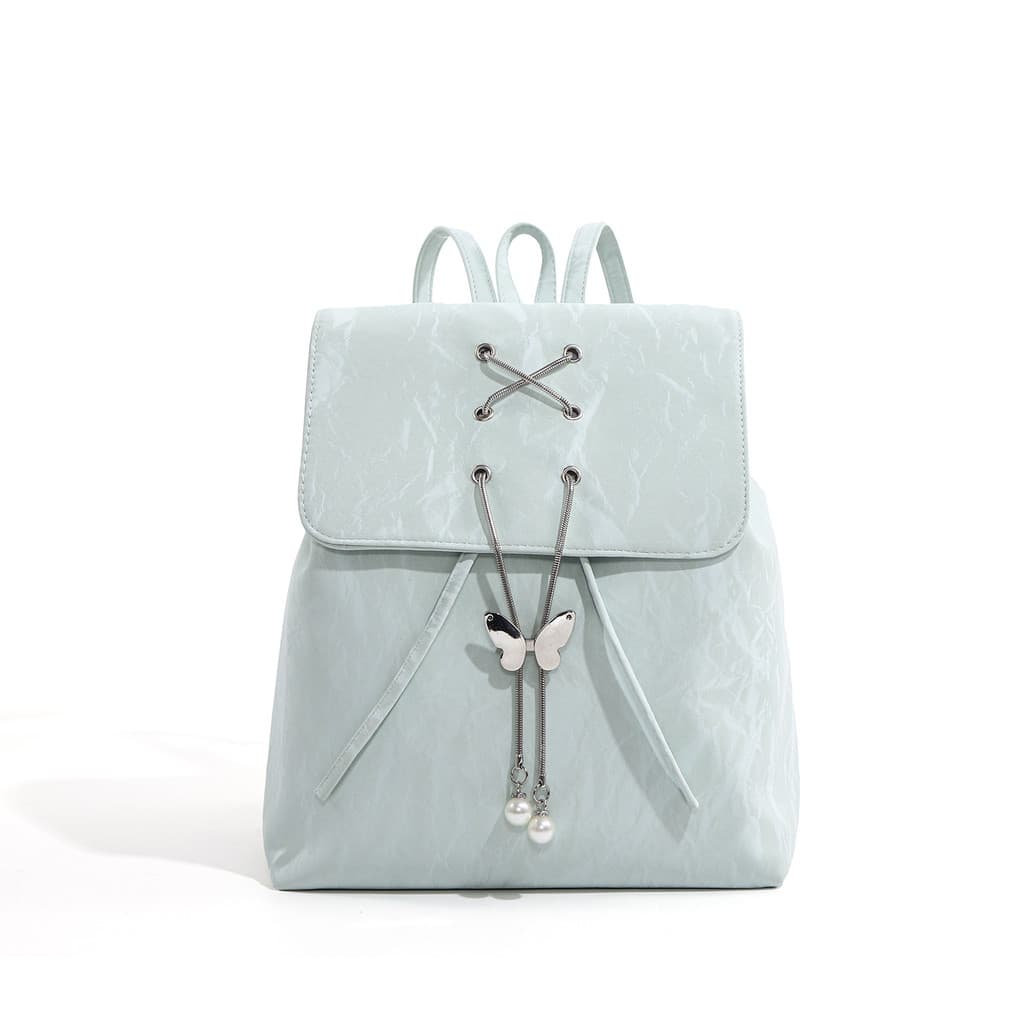 Micherr Micherr MICHCLKICCI Mint Green Glitter Padrão Mochila com arco Mochila de grande capacidade