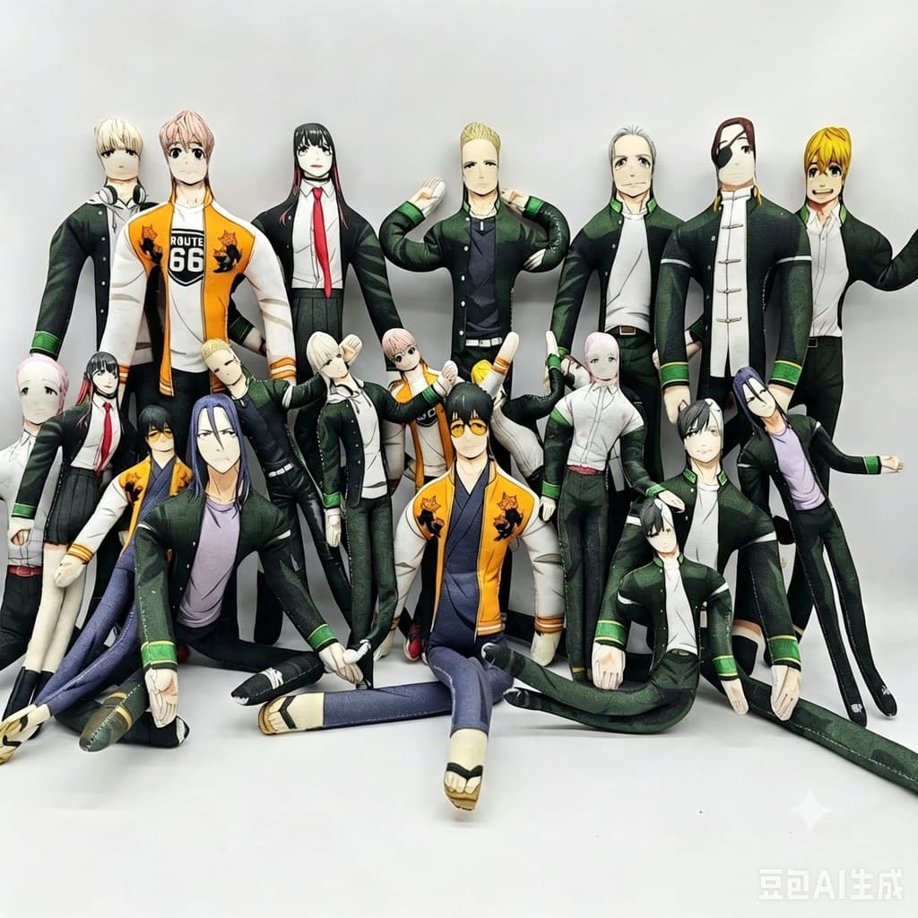 Bonecos de Pelúcia Haruka Sakura Wind Breaker com Esqueleto de Arame Articulado, Adereço de Halloween Feito à Mão
