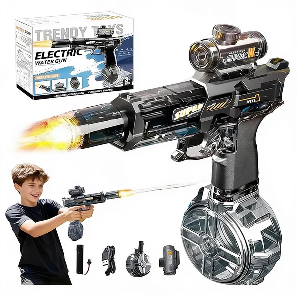 Arminha de Água Elétrica Recarregável Pistola Automática Brinquedo Infantil