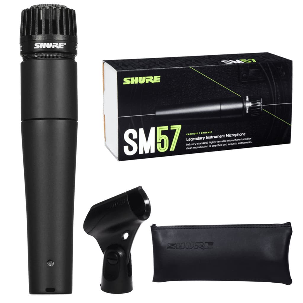 Microfone Dinâmico Shure Sm57 Lc Estúdio Original Com Fio