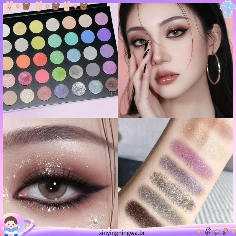 2012 Coleção Pessoas Dream Girl Paleta de sombras de 35 cores Fumaça Renda Roxa Perolada Fosca Alto Brilho Cinza Roxo Ho