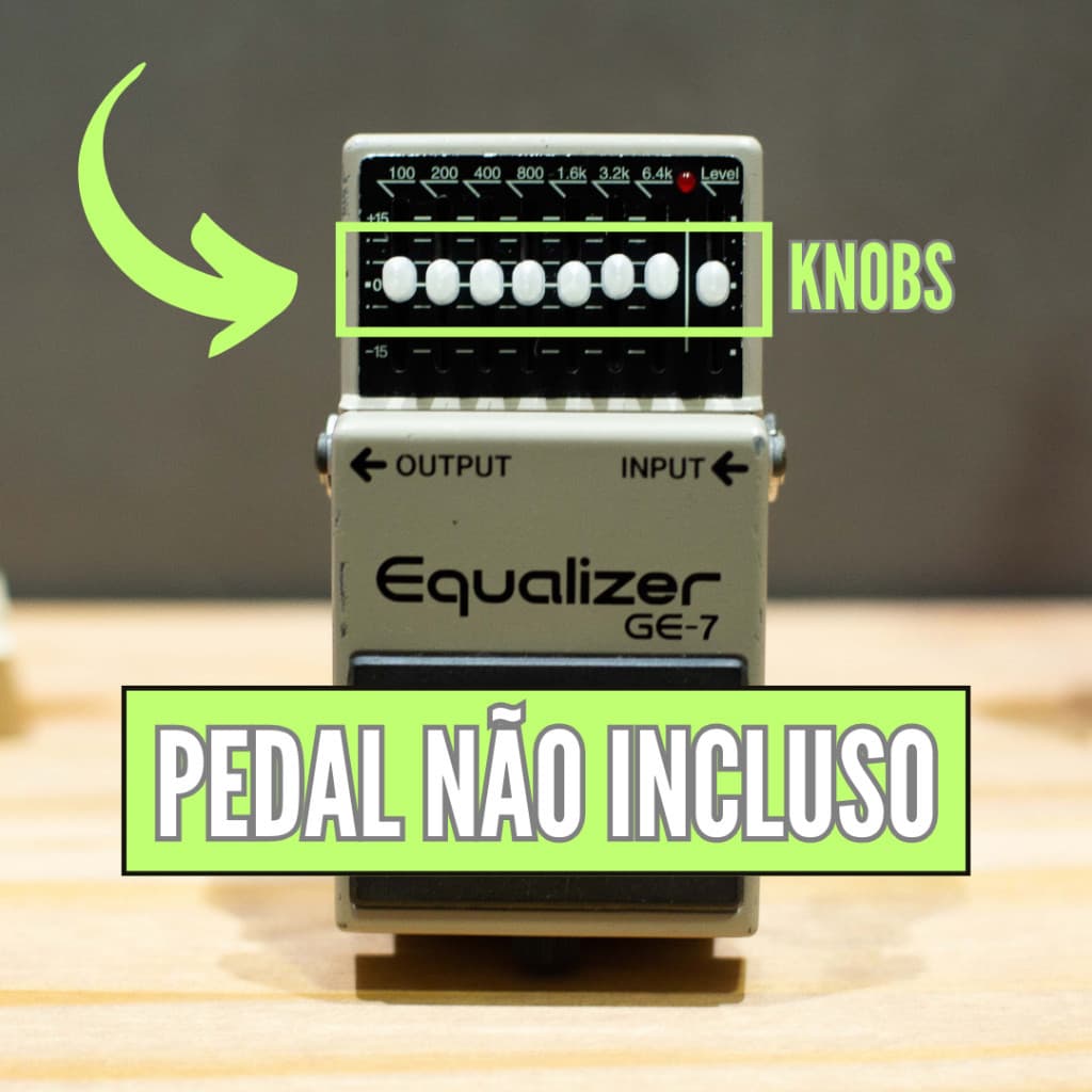 Knob Para Pedal Boss Equalizer Ge-7 - Kit Com 8 Peças