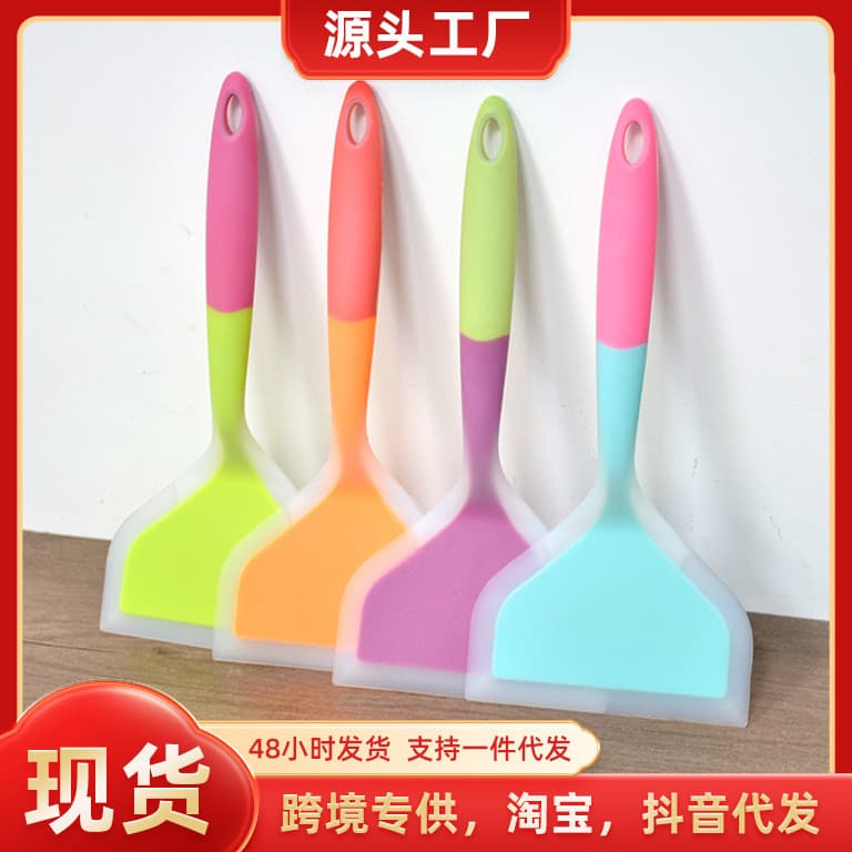 Espátula de fritura de boca larga de Silicone translúcida Tamagoyaki espátula ferramentas de cozinha espátula de cozinha