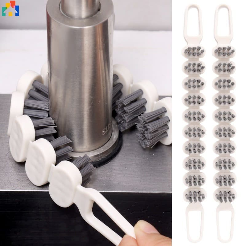 Escova de limpeza em forma de U, prática, multifuncional, flexível e higiênica para remoção de manchas domésticas.
